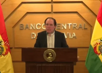 El presidente del BCB, David Espinoza. Foto: Captura BCB.