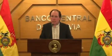 El presidente del BCB, David Espinoza. Foto: Captura BCB.