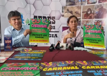 El Sedes de Cochabamba muestra material de prevención de enfermedades de transmisión sexual. Foto: ABI.