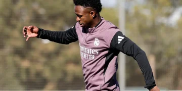 Vinicius Jr. entrenado con el Real Madrid. (FOTO: Real Madrid C.F.)