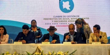 Un evento pasado de la promulgación de la Ley de Fondos de Agua. FOTO: GADC
