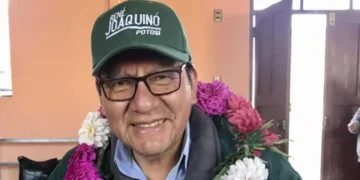 El candidato a la gobernación de Potosí René Joaquino Cabrera. (Foto: Correo del Sur)