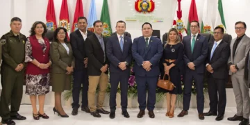 El presidente del TSJ, Romer Saucedo, y el fiscal general del Estado, Roger Mariaca. (Foto: TSJ)