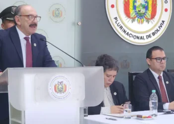 El procurador general del Estado, Hugo León La Faye, participa de la Rendición Pública de Cuentas 2025. (Foto: Procuraduría)