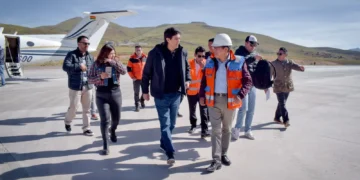 El ministro Mauricio Zamora en una actividad en Potosí