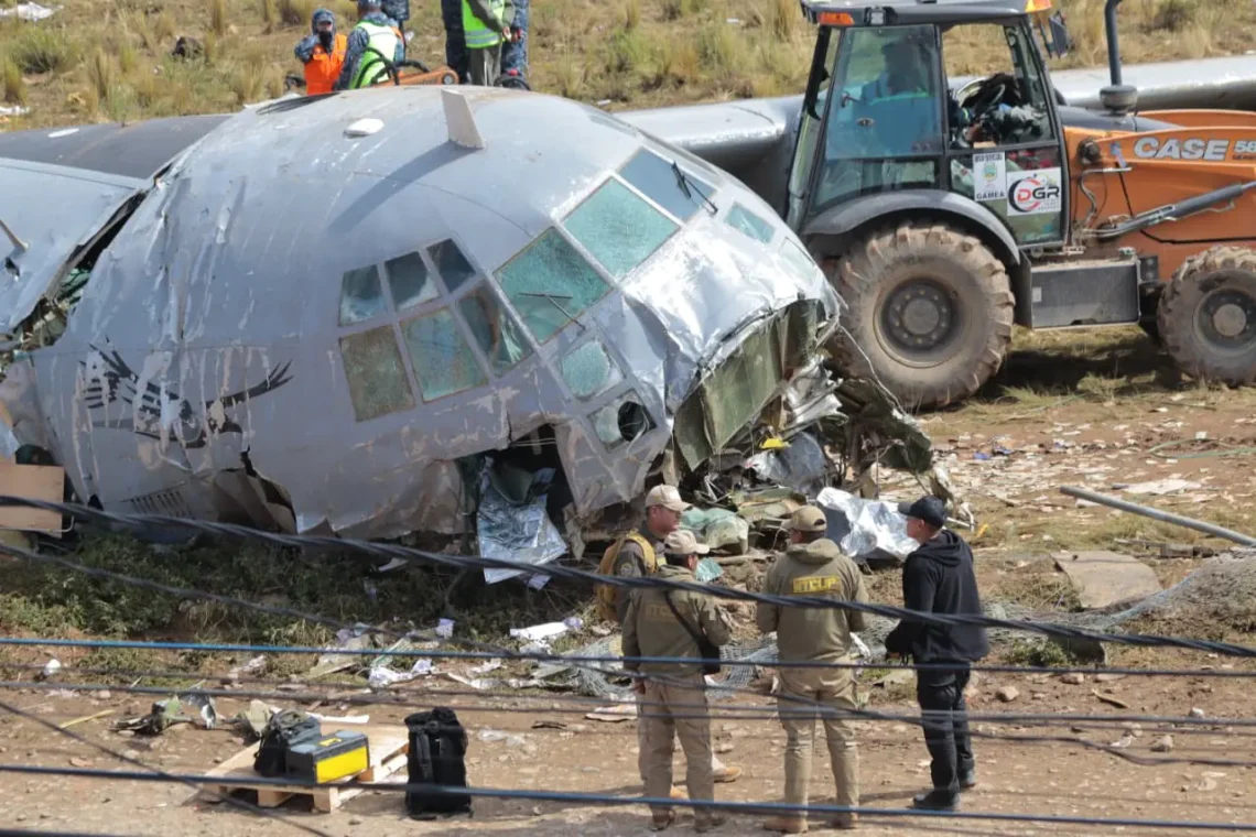 EL avión siniestrado el 27 de febrero en El Alto.