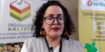 Susana Saavedra, jefa de la Misión de Observación Ciudadana de la Red Observa Bolivia.