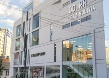 Edificio de Derechos Reales, en La Paz.
Foto RRSS