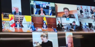 Reunión de cancilleres con su homólogo de Israel. (Foto: Cancillería de Paraguay)