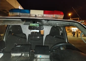 Uno de los vehículos afectados del municipio de El Alto. (FOTO: GAMEA)