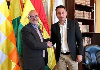 El ministro de la Presidencia, José Luis Lupo y el vicepresidente Edmand Lara (Foto: RRSS)