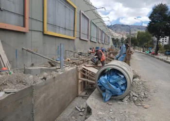 Trabajos en el muro de contención de la Av. Costanera. (Foto: AMUN)