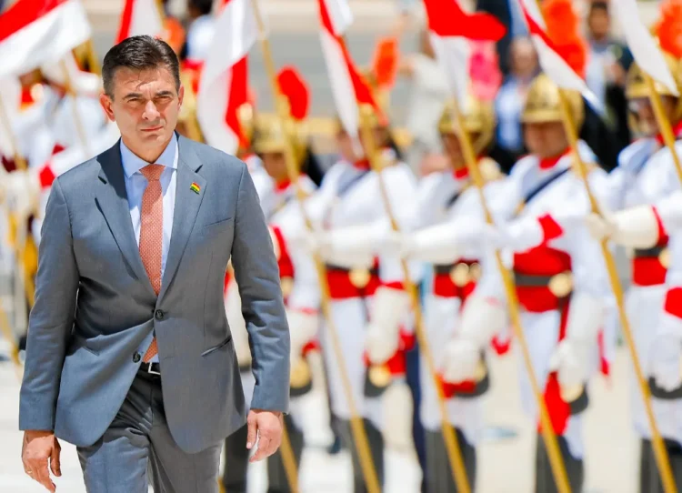 El presidente Rodrigo Paz, durante su visita a Brasil. (Foto: Dircom Bolivia)