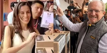 María René Soruco y Adrian Oliva, candidatos a la gobernación de Tarija.