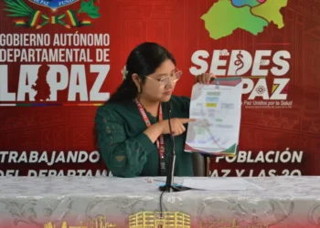 Conferencia de prensa de la jefa de Epidemiología del Sedes, Jhoselyn Mamani. FOTO: Sedes
