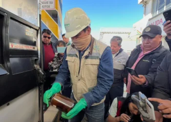 Operativo de inspección en estaciones de servicio de El Alto. Foto: ANH