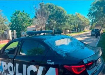 El centro escolar con vigilancia policial en Santa Fe. Foto: Aire Santa Fe