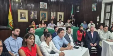 Saavedra al finalizr el encuentro en la brigada parlamentaria/Captura de pantalla