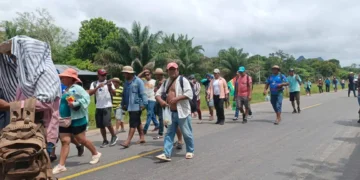 Marcha de campesinos contra la Ley 1720. Foto: RRSS