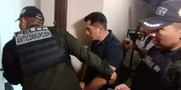El capitán Cristian Rodríguez al salir de su audiencia/Captura de pantalla