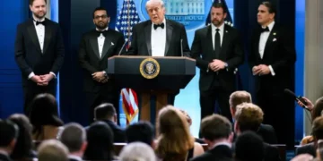 Trump dio una conferencia de prensa minutos después del ataque/CasaBlanca