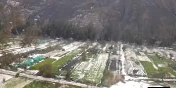Una granizada dejó los cultivos dañados en Huajchilla. FOTO: RRSS