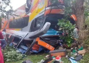 El bus sufrió un vuelco de tonel/RRSS