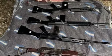 Parte de las armas recuperadas/RRSS