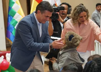 El presidente Rodrigo Paz y la primera dama, María Elena Urquidi/APG