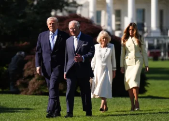 Trump y Carlos II en la Casa Blanca/AFP