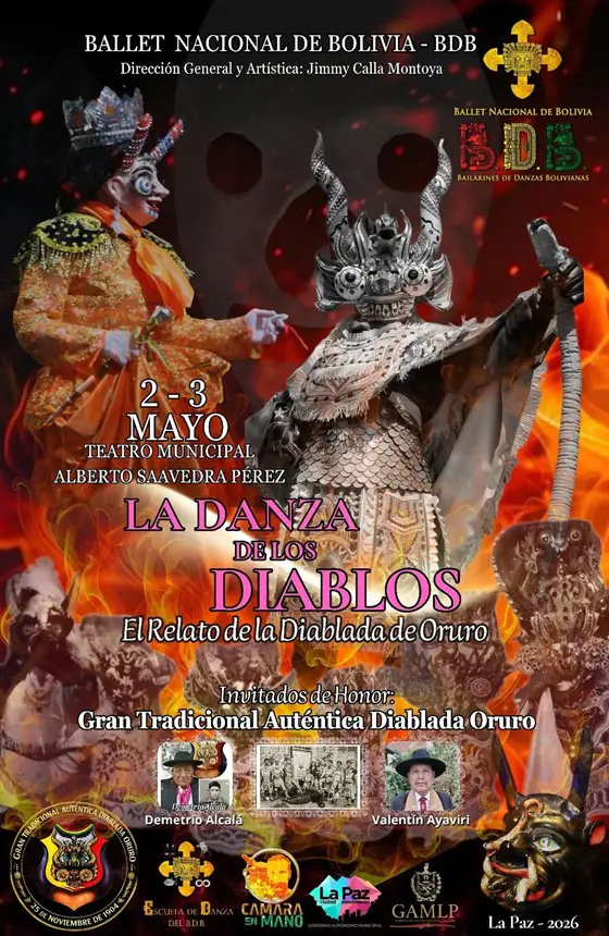 La danza de los diablos revive en el Teatro Municipal.
Foto referencial