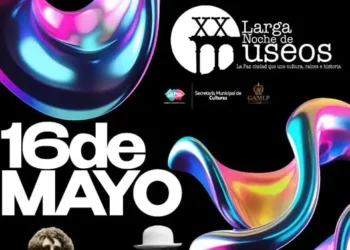 Pieza gráfica promocional de la XX Larga Noche de Museos.
Foto: Secretaría Municipal de Culturas.