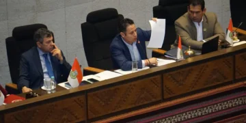 El presidente de la Asamblea, Edmand Lara, en sesión. Foto: APG.