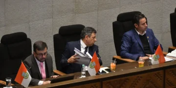 El ministro de Hidrocarburos, Mauricio Medinaceli, en interpelación. Foto: APG.