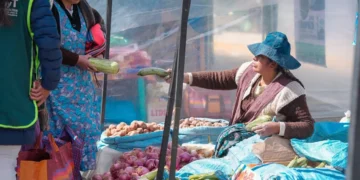 La feria 'Bolivia Produce' que se desarrolló en EL Alto. Foto: Ministerio de Desarrollo Productivo