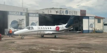 La aeronave que se extravió la mañana de este lunes.