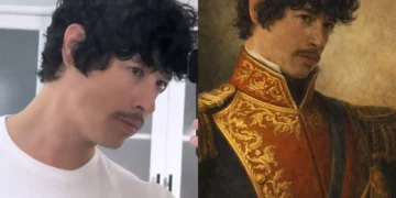 Transformación física de Reynaldo para dar vida a Sucre.
Foto referencial