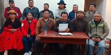Pronunciamiento de los gremiales de Bolivia. Foto: Captura de video