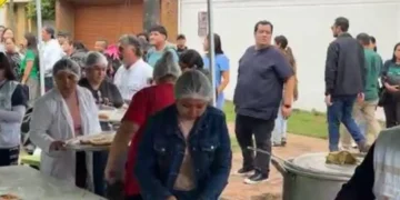 Se distribuyó alimentos a los movilizados/Captura de pantalla