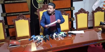 El gobernador de La Paz, Santos Quispe. FOTO: Captura
