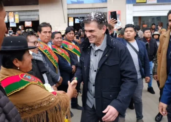 El presidente Rodrigo Paz en Achacachi, La Paz.
Foto: Rodrigo Paz