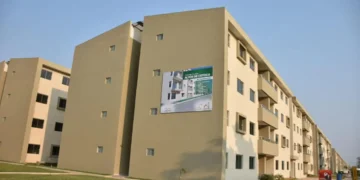 Uno de los edificios con los departamentos que ofrece el Gobieno.
Fo: Ministerio de Obras Públicas.