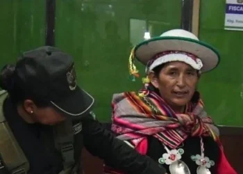 La exdiputada Lidia Patty saliendo de su audiencia/APG