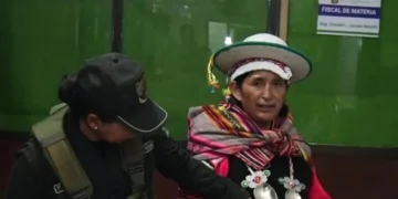 La exdiputada Lidia Patty saliendo de su audiencia/APG
