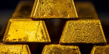 Lingotes del metal precioso en un centro de almacenamiento. Foto: Bloomberg