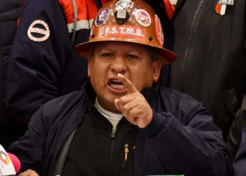 el secretario ejecutivo de la Confederación Sindical de Trabajadores Mineros de Bolivia Andrés Palle. Foto: APG