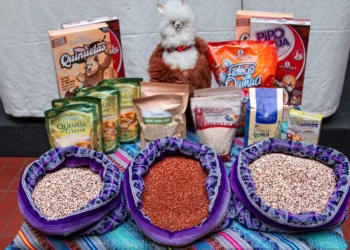 Productos en base a quinua que se presentaron en el lanzamiento del encuentro