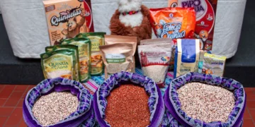 Productos en base a quinua que se presentaron en el lanzamiento del encuentro