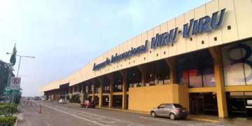 Frontis del Aeropuerto Internacional de Viru Viru. FOTO: NAABOL