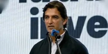 Alcalde de Santa Cruz durante su intervención en el Encuentro Nacional.
Foto referencial